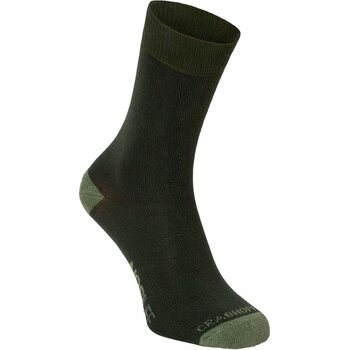 Craghoppers Single NosiLife Travel Sock Mens, Parka Green / Dry Grass, EUR 39-42 (UK 6-8)