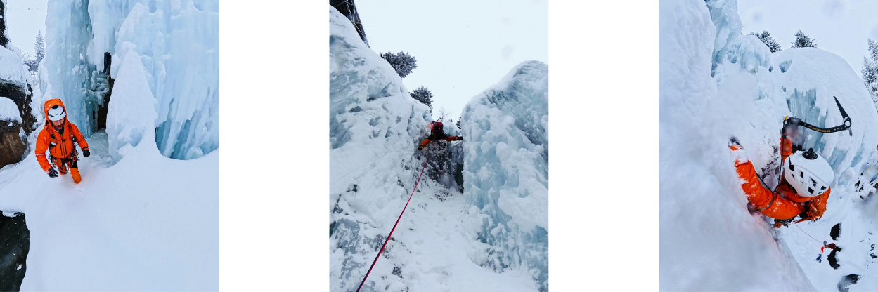Fabian ice climbing