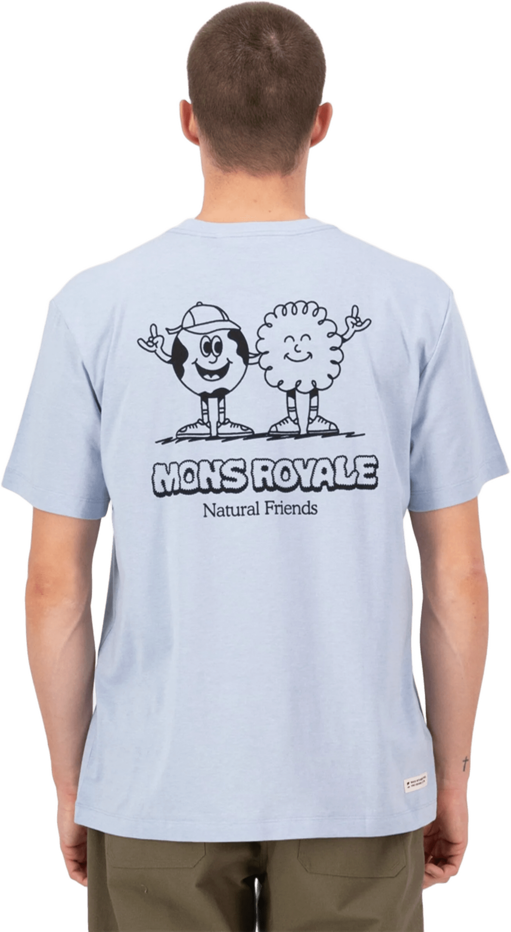 Mons Royale Yonder Merino Organic Cotton T-Shirt Mens Frost