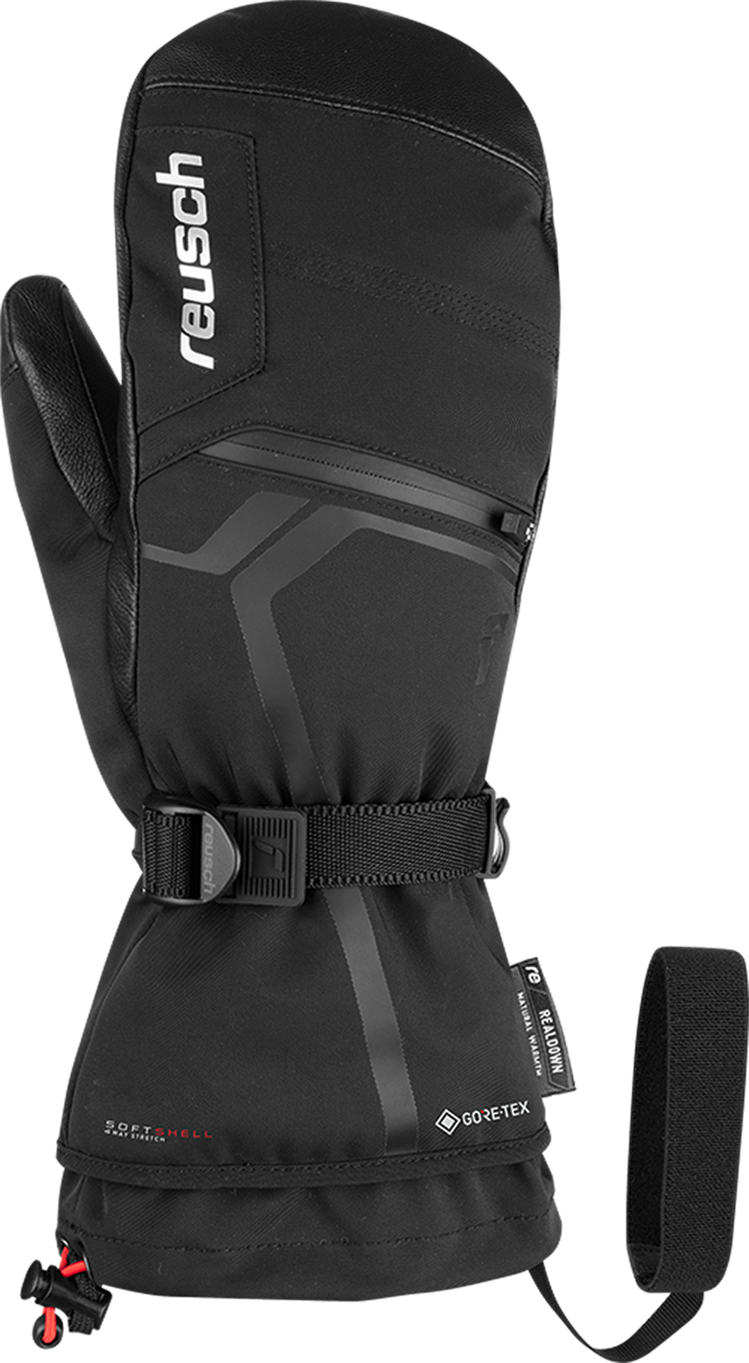 Reusch Down Spirit GTX Mitten 7702 Black / Silver