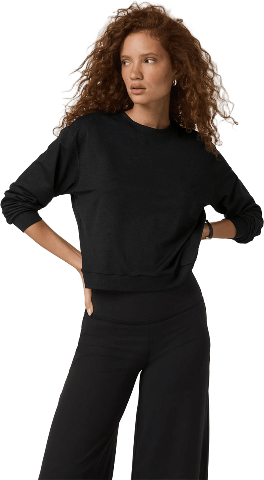 Vuori Halo Modern Crew Womens Black Heather