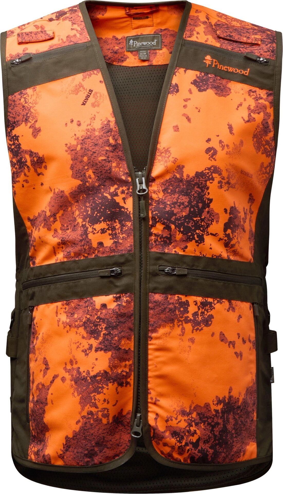 Pinewood Furudal Hunter Pro 2.0 Camou Vest Womens Strata Blaze/Moss Green
