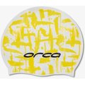 Orca Silicone Swim Cap with Print Valkoinen