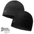 Buff Merino Wool Reversible Hat Solid Black
