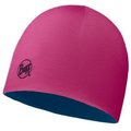 Buff Merino Wool Reversible Hat Junior Wild Pink-Bluebird