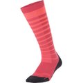 2XU Striped Run Compression Socks Women Fiery Coral / Fandango Pink