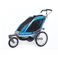 Chariot Chinook 1 - Bundle: pivoting wheel  +  baby supporter + car seat adapter + cargo bag Aqua/Grey/Periwinkle