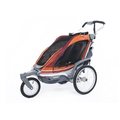 Chariot Chinook 1 - Bundle: pivoting wheel  +  baby supporter + car seat adapter + cargo bag Pumkin/Burg/Burnt Orange