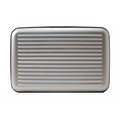 Ögon Designs Aluminium wallet 5A, Fan-shaped Silver