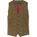 Alan Paine Surrey Men's Tweed Dress Waistcoat - Classic Fit Hazelnut