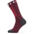 Sealskinz Waterproof Warm Weather Mid Length Sock with Hydrostop Red/Grey/White
