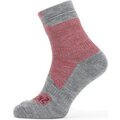 Sealskinz Waterproof All Weather Ankle Length Sock Red/Grey Marl
