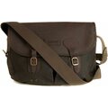 Barbour Wax Leather Tarras Bag Olive