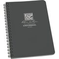 Rite in the Rain Side-Spiral Notebook Journal, 12x18cm (Custom Logo) Gray