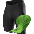 Löffler Bike Pants Basic Black w/ Green seat pad (999)