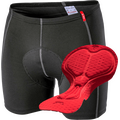 Löffler Bike Undershorts Elastic Mens Black w/ Red seat pad (990)