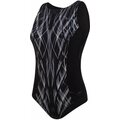 Speedo Vivashine Printed Swimsuit Black/Vita Grey/White