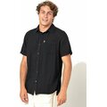 Rip Curl New Ventura Short Sleeve Shirt Mens Washed Black
