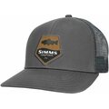 Simms Trout Patch Trucker Hat Carbon