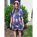 BornToSwim Changing Robe Poncho Towel With Hood Kids Ice cream Blue/Pink