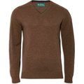 Alan Paine Streetly Vee Neck Pullover Mens Tobacco