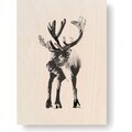 Teemu Järvi Plywood art cards, 10 x 15 cm Reindeer