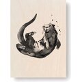 Teemu Järvi Plywood art cards, 10 x 15 cm Otter