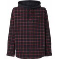 Oakley Hooded Button Down Mens Black/Red Check