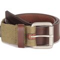 Barbour Webbing/Leather Belt Olive/Brown
