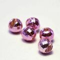 Ikon Slotted Diamond Tungsten Beads, 20 pcs Metallic Light Pink