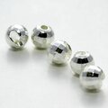 Ikon Slotted Diamond Tungsten Beads, 20 pcs Silver