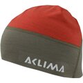 Aclima LightWool Hunting Beanie Ranger Green/High Risk Red
