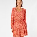 Rip Curl Lunar Tides Long sleeve Dress Red