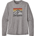 Patagonia Long-Sleeved Capilene Cool Daily Graphic Shirt Mens Line Logo Ridge: Feather Grey