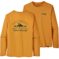 Patagonia Long-Sleeved Capilene Cool Daily Graphic Shirt Mens Team Surf Activist: Saffron X-Dye