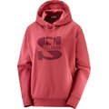 Salomon Outlife Logo Summer Hooded Pullover Womens Earth Red