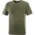 Salomon Outlife Graphic Mountain Heather Short Sleeve T-Shirt Mens Olive Night