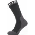 Sealskinz Waterproof Extreme Cold Weather Mid Length Sock Black/Grey/White