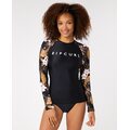 Rip Curl Playabella Relaxed Long Sleeve Top Womens Black/Gold