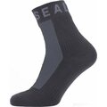 Sealskinz Waterproof All Weather Ankle Length Sock with Hydrostop Black / Grey