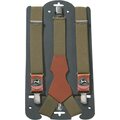 Suspenders With Leather Reinforcements Stag