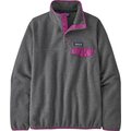Patagonia Lightweight Synch Snap-T Pullover Womens Nickel w/Amaranth Pink
