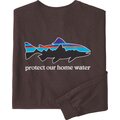 Patagonia Long-Sleeved Home Water Trout Responsibili-Tee Mens Cone Brown