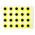 Fly Dressing Stick On Eyes 7.1mm Fluo Yellow