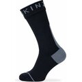 Sealskinz Waterproof All Weather Mid Length Sock with Hydrostop Black/Grey
