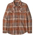 Patagonia Long-Sleeved Organic Cotton MW Fjord Flannel Shirt Womens Comstock: Dusky Brown