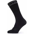 Sealskinz Waterproof Warm Weather Mid Length Sock with Hydrostop Black/Grey