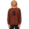Rip Curl Quality Surf Products Crew Fleece Mens Dusted Chocolate