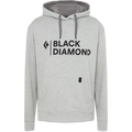 Black Diamond Stacked Logo Hoody Mens Nickel Heather