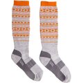 Varg Wool Sport Sock Womens Grey with Pink & Orange